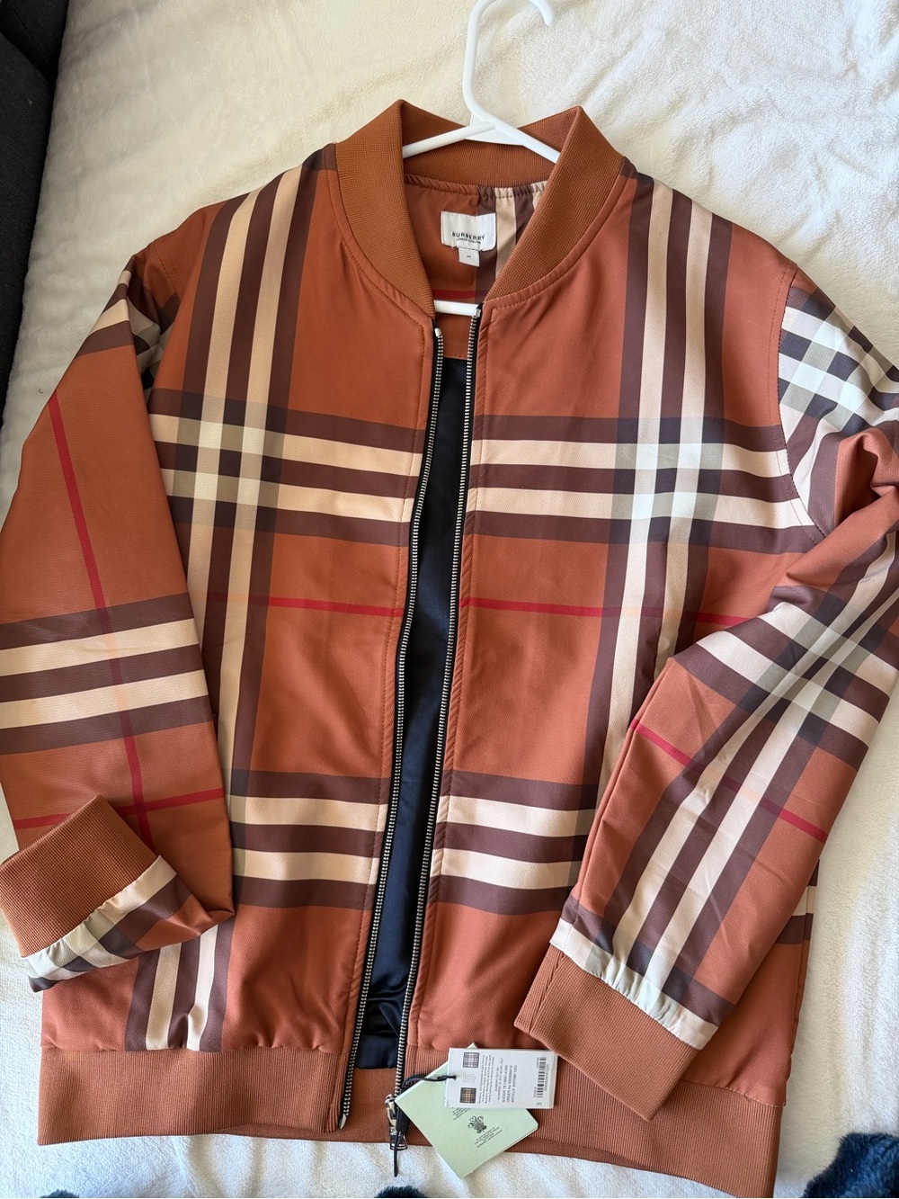 Burberry Rust Bomber Jacket